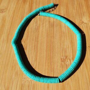 Jay King DTR Turquoise disc Heishe necklace 925 Sterling Silver southwestern